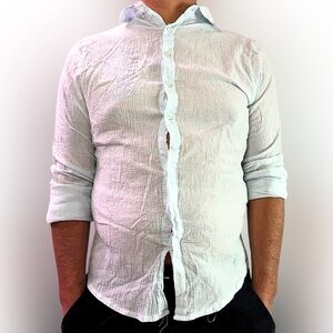 Baby Blue Long Sleeve Dress Shirt – Elegant & Comfortable